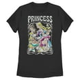 thumbnail image 1 of Women's Disney Princess Sketch Poster Graphic Tee Black 2X Large, 1 of 4