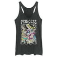 thumbnail image 1 of Women's Disney Princess Sketch Poster Racerback Tank Top Black Heather X Small, 1 of 4