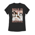 thumbnail image 1 of Women's Disney Princesses Bold is Beautiful Graphic Tee Black 2X Large, 1 of 3