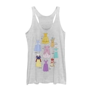 Women's Disney Princesses Favorite Outfit Racerback Tank Top White Heather Small