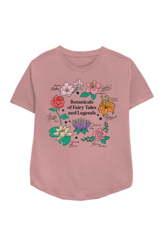 Women's Disney Princesses Floral Fairy Tales Graphic T-Shirt
