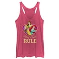 thumbnail image 1 of Women's Disney Princesses Valentine Strong Hearts  Racerback Tank Top Pink Heather X Small, 1 of 3