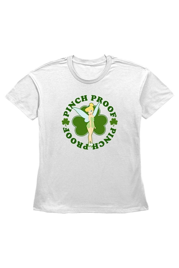 Women's Disney St. Patrick's Day Pinch Proof Tinkerbell Graphic T-Shirt