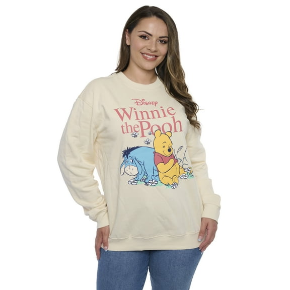 Women's Disney Winnie The Pooh Eeyore Sweatshirt Pullover Crewneck Graphic Print
