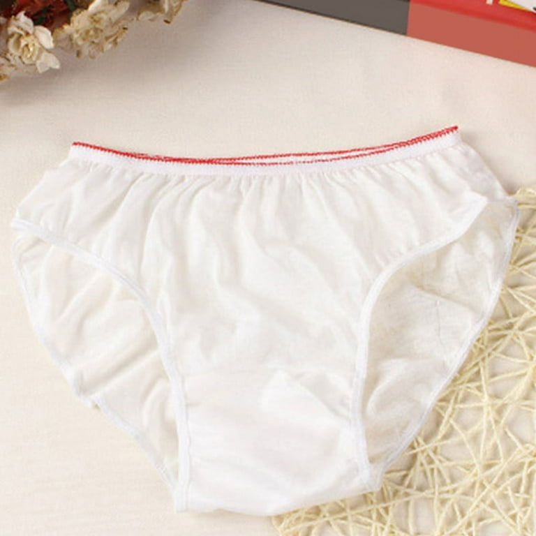 Women's Disposable Underwear Travel Hotel Sauna Beauty Maternity Briefs  Solid Color Cotton 