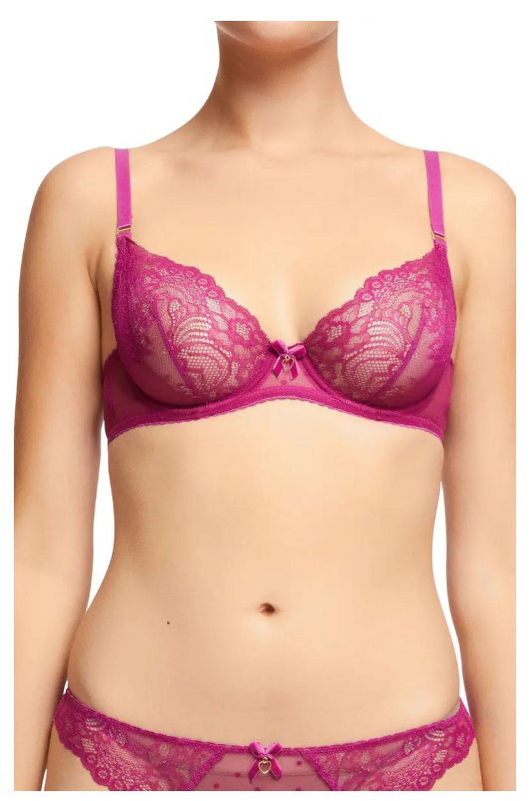 Women's Dita Von Teese Fiamma Underwire Balconette Bra, Size 32C – Pink 