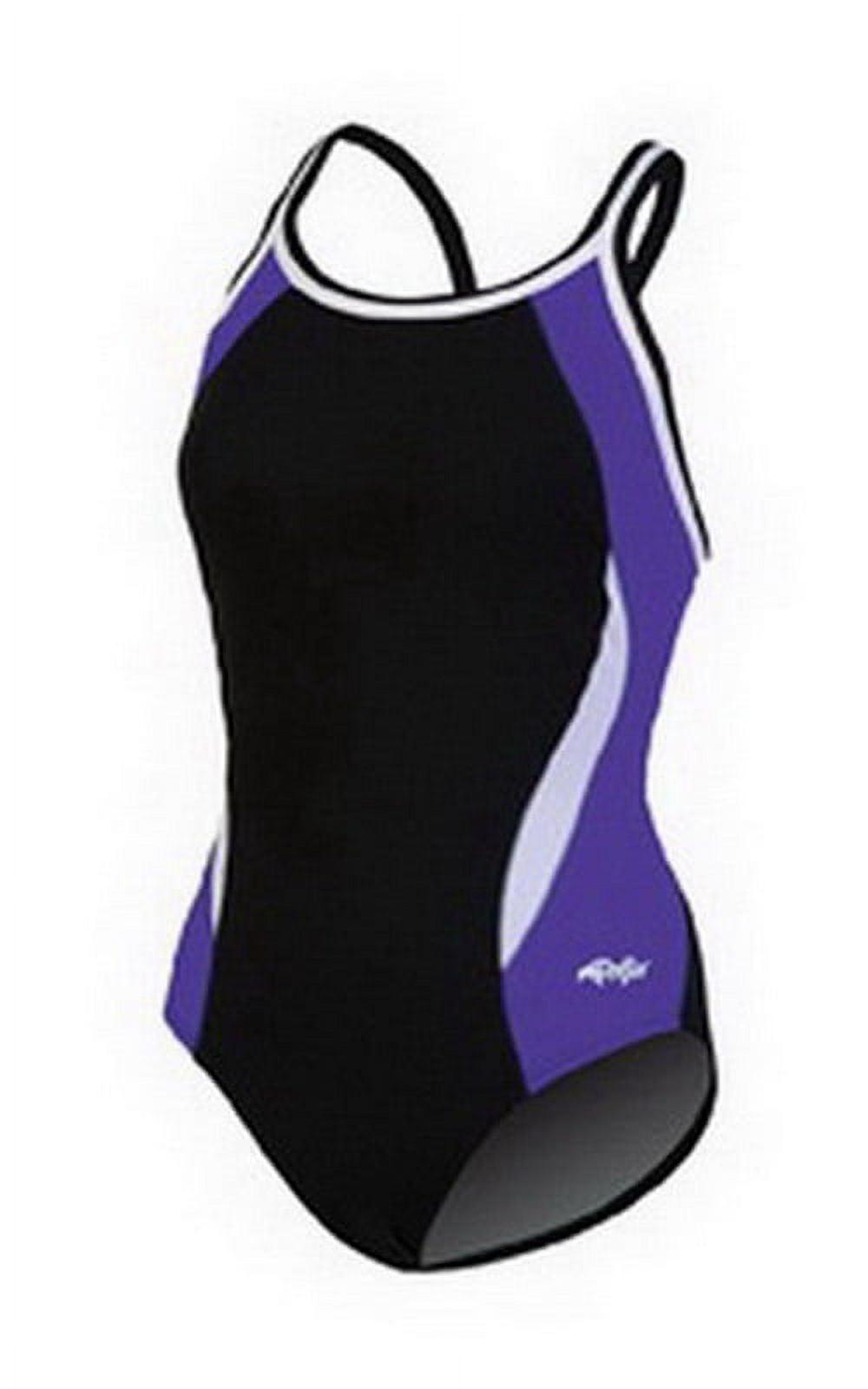Women's Dolfin Team Colorblock DBX Back Competitive One-Piece Swimsuit ...