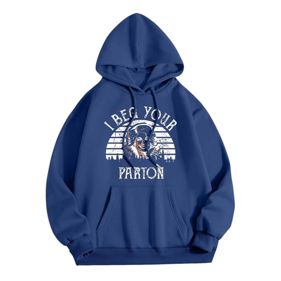 Women's Dolly Hoodie Print Pullover Hoodie Long Sleeve Casual Sweatshirt Cozy Oversized Top Soft Comfortable Streetwear