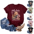 thumbnail image 1 of Women's Dolly Shirts Country Music Legend T-Shirt Crewneck Short Sleeve Shirt Vintage Graphic Blouse Loose Fit T-Shirt Trendy Tee Tops S, 1 of 5