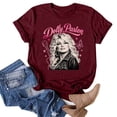 thumbnail image 1 of Women's Dolly Shirts Vintage Country Music Dolly Printed Tee, Unisex Crewneck Short Sleeve Loose Fit Retro Graphic Casual T‑Shirt Tops for Women, 1 of 5