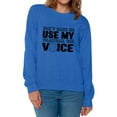 thumbnail image 1 of Women's Don't Make Me Use My Volleyball Mom Voice Graphic Sweatshirt Tops Black Sport Moms, 1 of 4