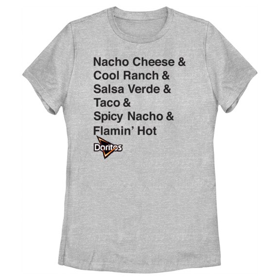 Women's Doritos Flavors Stack  Graphic Tee Athletic Heather 2X Large