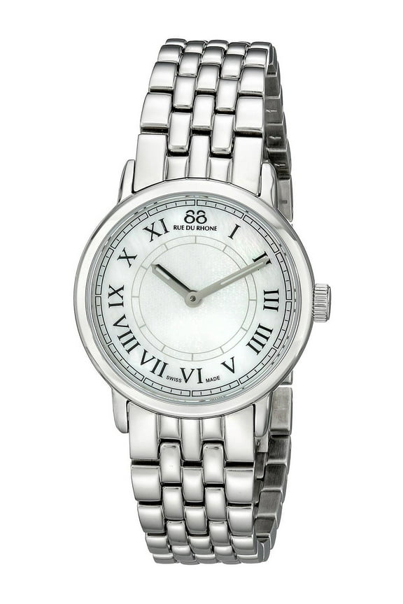 Women's Double 8 Origin 29mm Steel Bracelet Case Quartz Analog Watch 87WA120007