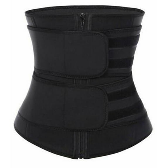 Women's Double Belt Waist Trainer Steel Bone Tight Trainer Neoprene Corset