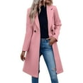 thumbnail image 1 of Women's Double-Breasted Long Coat Stylish Red Overcoat for Winter, Warm and Elegant Outerwear, 1 of 5
