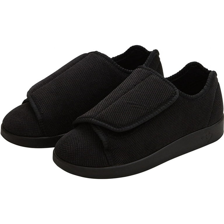 Women's Double-Extra Wide Easy Closure Slipper for Seniors,