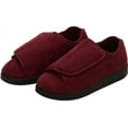 thumbnail image 1 of Women’s Double-Extra Wide Easy Closure Slipper for Seniors, 7, Wine, 1 of 2