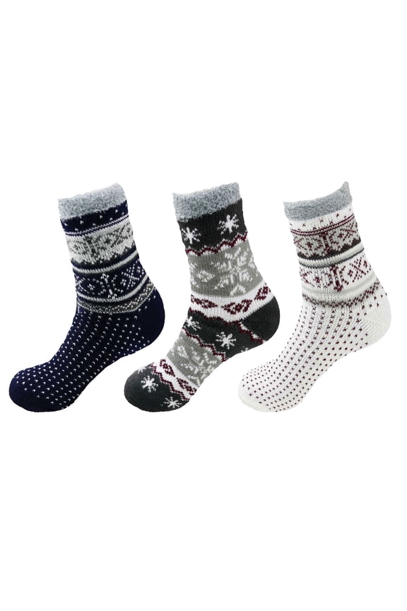 Women's Double Layer Extra Thick Socks - Assortment A - One-Size - 3 Pairs