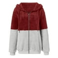 thumbnail image 1 of Women's Double Layer Hooded Jacket with Front Zipper and Convenient Side Pockets for Everyday Comfort, 1 of 3