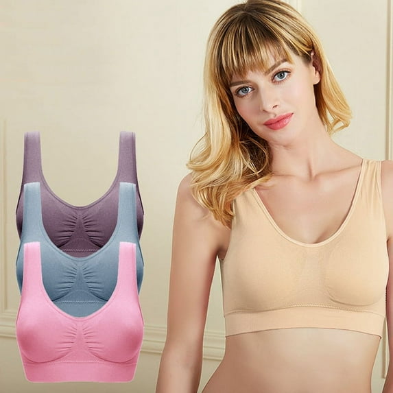 Women's Double-Layer Sports Bra Plus Size Thin Seamless Yoga Sports Bra Vest