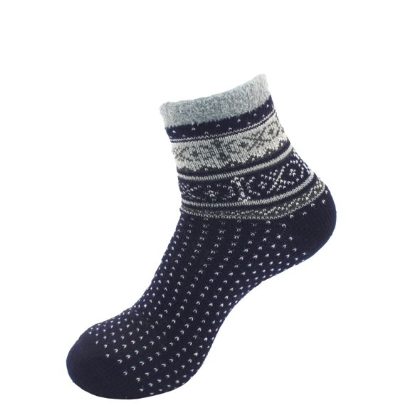 Women's Double Layer Thick Super Soft Cozy Warm Fuzzy Comfy Home Indoor Outdoor Cabin Sock, Style 55