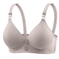 thumbnail image 1 of Women's Double Lined Bralettes New Women's Printing Thin Style Ventilate Back Buckle Bra without Steel Rim Silver 42, 1 of 3