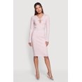 thumbnail image 1 of Women's Double Rhinestone Bow Keyhole Midi Dress, 1 of 3