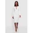 thumbnail image 1 of Women's Double Rhinestone Bow Keyhole Midi Dress, 1 of 3