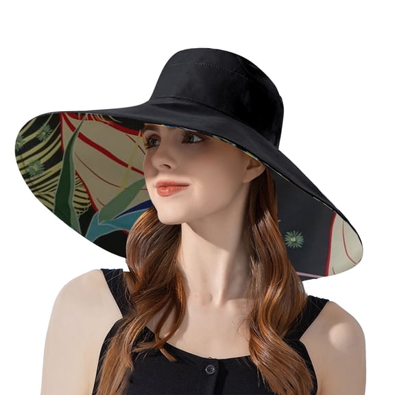 Women's Double Visor Sun Hat - Stylish and Functional Fisherman Hat with Extra Brim for Maximum Sun