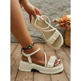 thumbnail image 1 of Women‘s Double Wearing Platform Wedge Sandals  2023 New Summer Style Beach Sandals  Roman Style Open Toe Slippers  Casual, 1 of 6