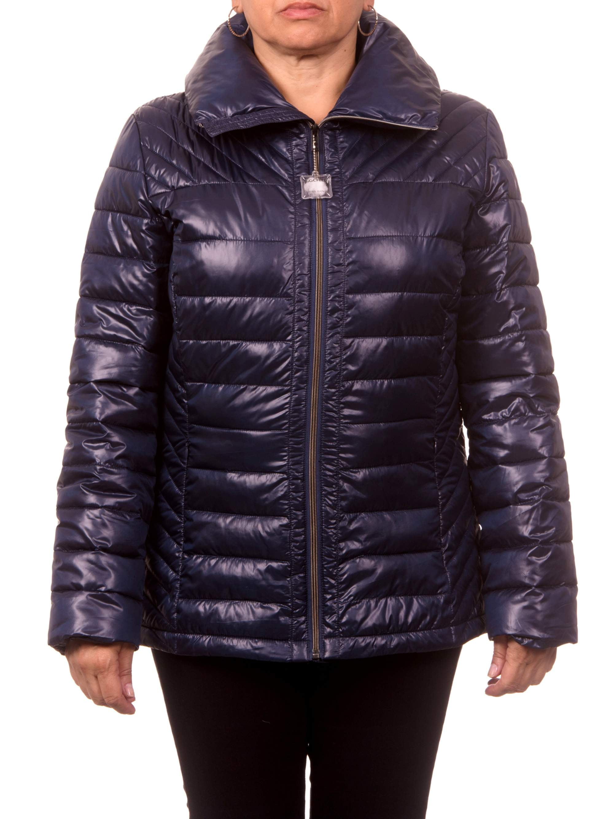 Women's Down Blend Quilted Jacket with Convertible Collar