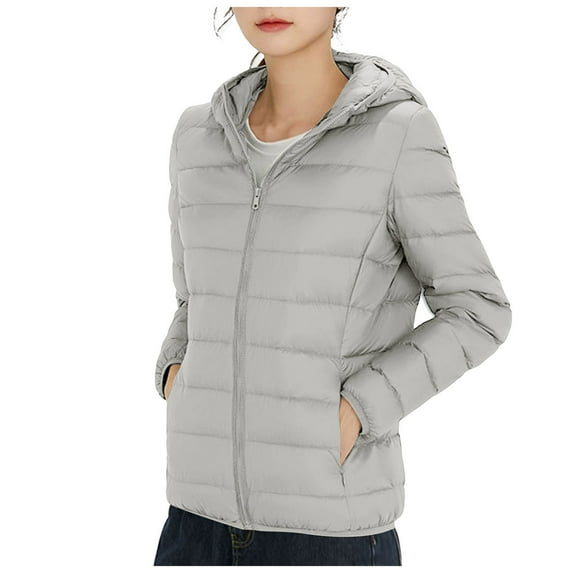 Women's Down Jacket Long Sleeve Ultra Light Down Feather Windbreaker Coats