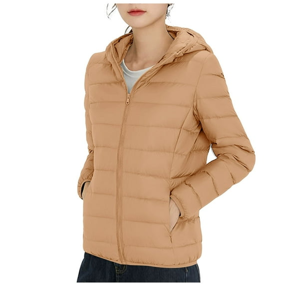 Women's Down Jacket Long Sleeve Ultra Light Down Feather Windbreaker Coats