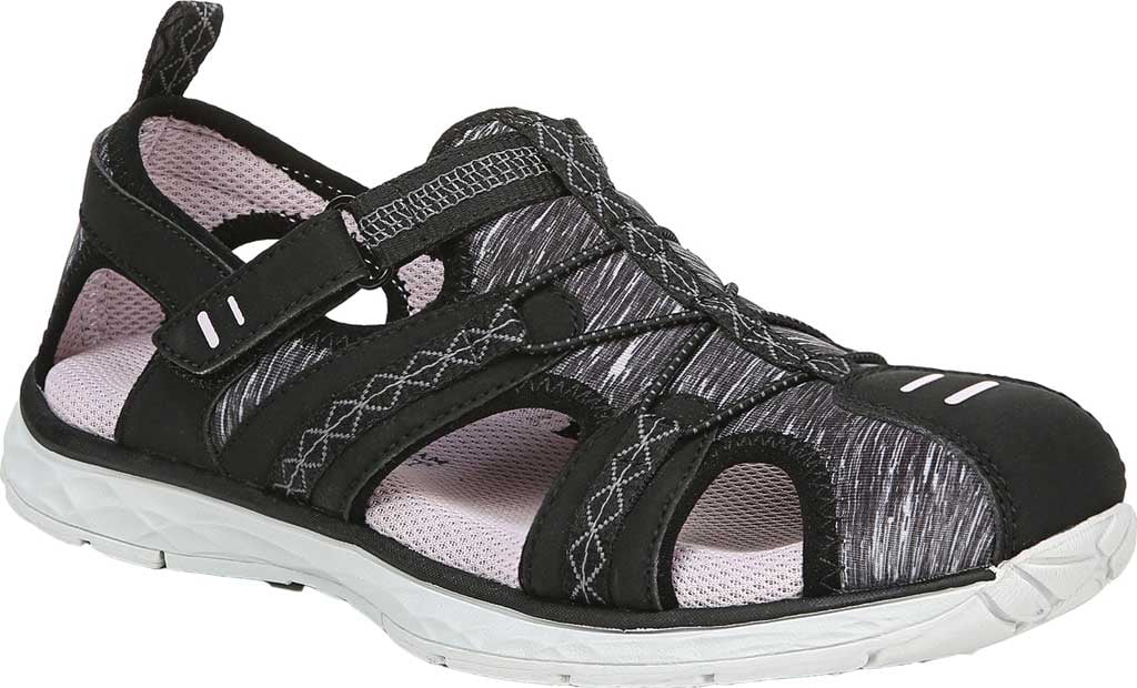 Women's Dr. Scholl's Andrews Fisherman Sandal Black Nubuck/Fabric 11 M