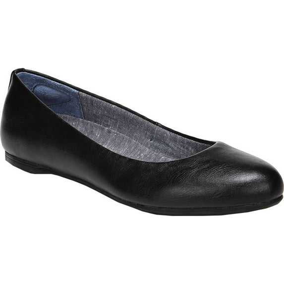 Women's Dr. Scholl's Giorgie Ballet Flat Black Smooth PU 6 M