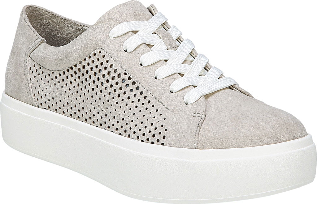 Women s Dr. Scholl s Kinney Lace Sneaker Greige Chop Out Microfiber 6 M