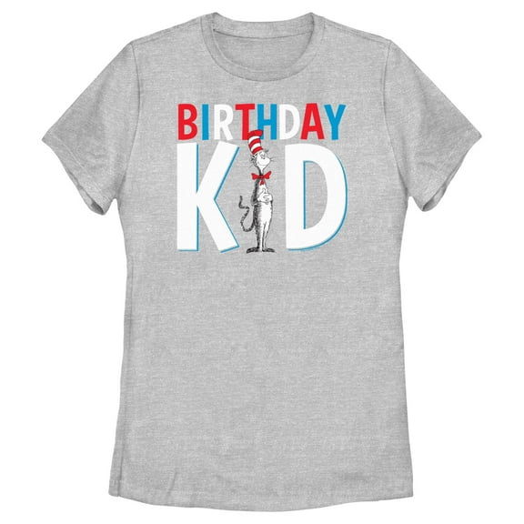 Women's Dr. Seuss Cat in the Hat Birthday Kid  Graphic T-Shirt
