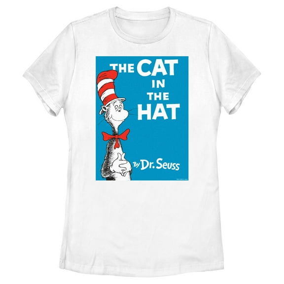 Women's Dr. Seuss Cat in the Hat Book Cover  Graphic T-Shirt