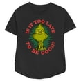 thumbnail image 1 of Women's Dr. Seuss Christmas Grinch Is it too Late Graphic T-Shirt, 1 of 3