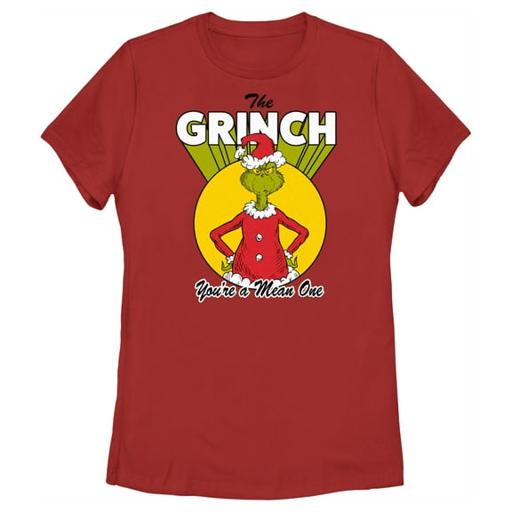 Women's Dr. Seuss Christmas Grinch You're a Mean One Graphic T-Shirt