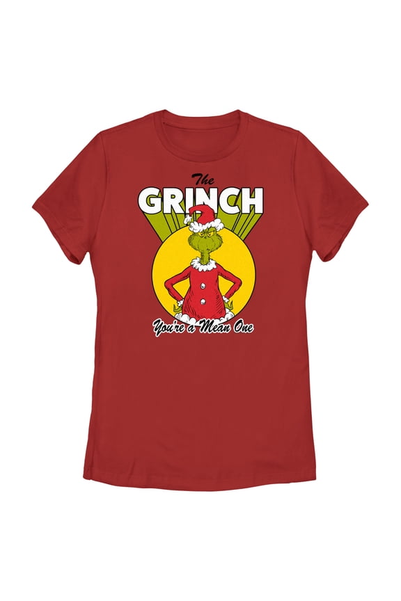 Women's Dr. Seuss Christmas Grinch You're a Mean One Graphic T-Shirt