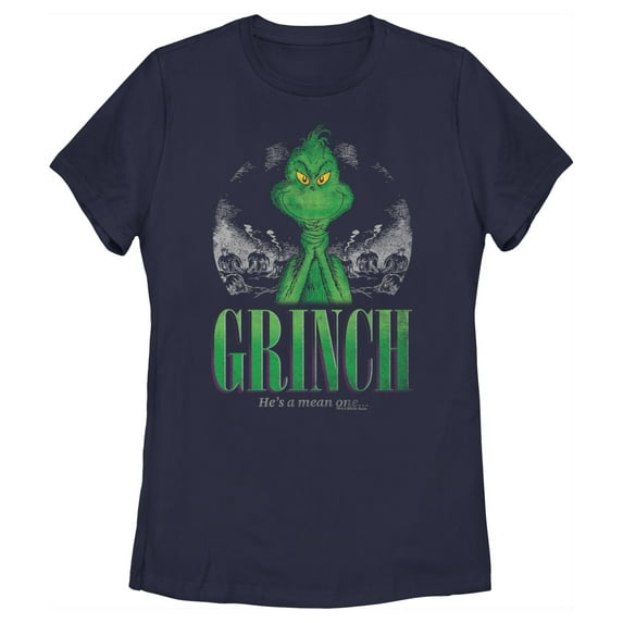 Women's Dr. Seuss Christmas Grinch You're a Mean One Portrait Graphic T-Shirt