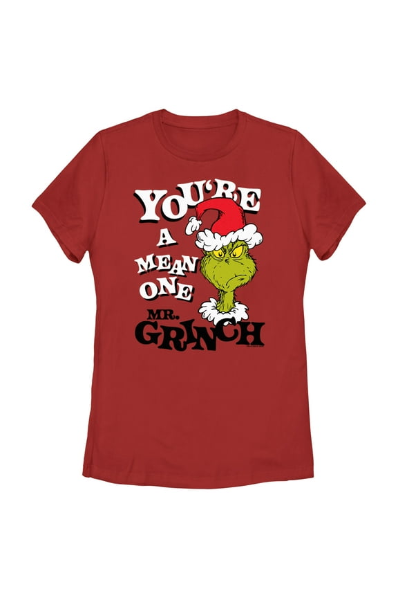 Women's Dr. Seuss The Grinch Christmas Mean One Graphic T-Shirt