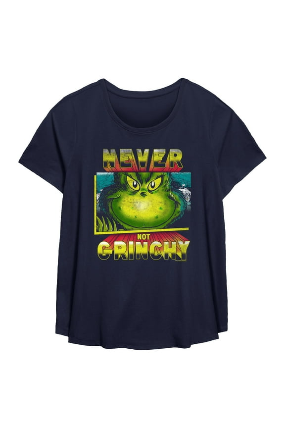 Women's Dr. Seuss Distressed Never Not Grinchy Graphic T-Shirt