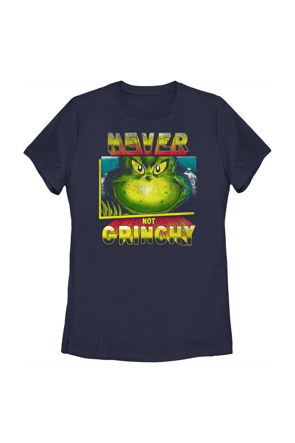 Women's Dr. Seuss Distressed Never Not Grinchy Graphic T-Shirt