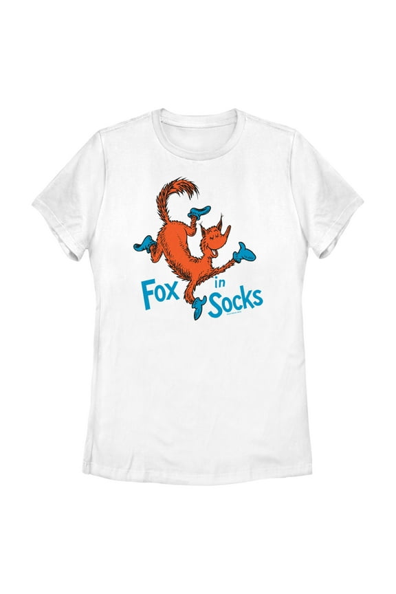 Women's Dr. Seuss Fox in Socks Portrait Graphic T-Shirt