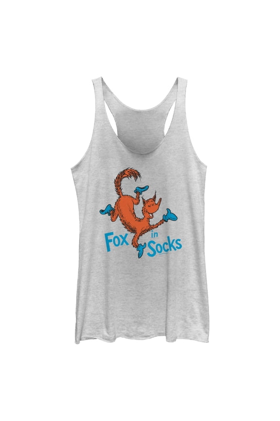 Women's Dr. Seuss Fox in Socks Portrait Racerback Tank Top
