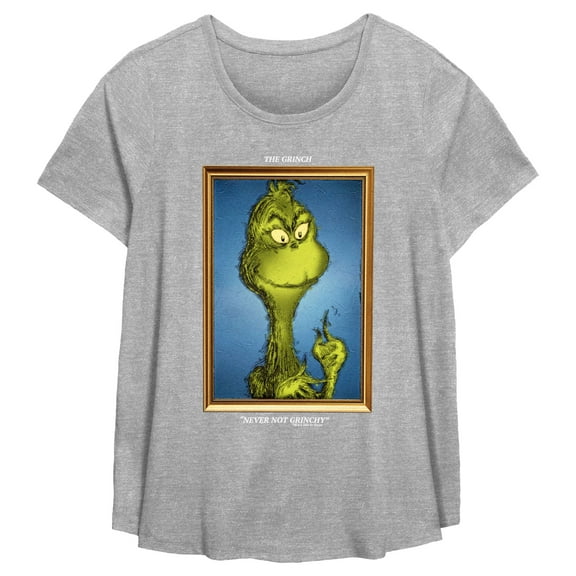 Women's Dr. Seuss Framed Grinch Painting  Graphic T-Shirt