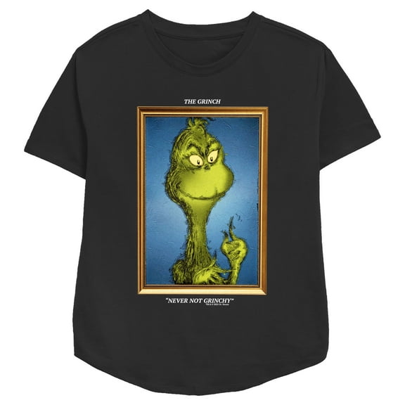Women's Dr. Seuss Framed Grinch Painting  Graphic T-Shirt