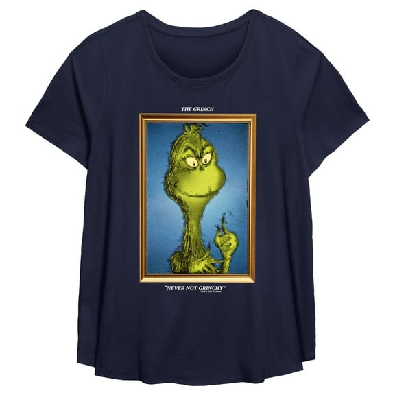 Women's Dr. Seuss Framed Grinch Painting  Graphic T-Shirt